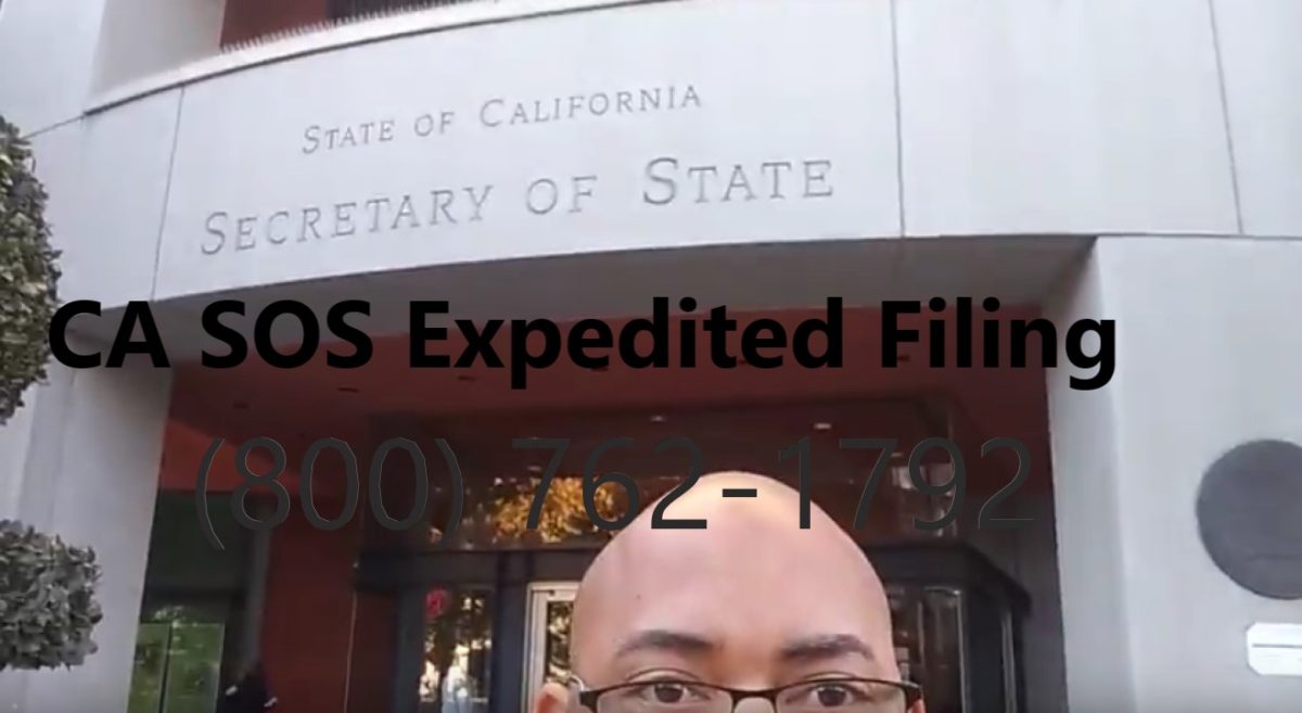 CA SOS Expedited Filing